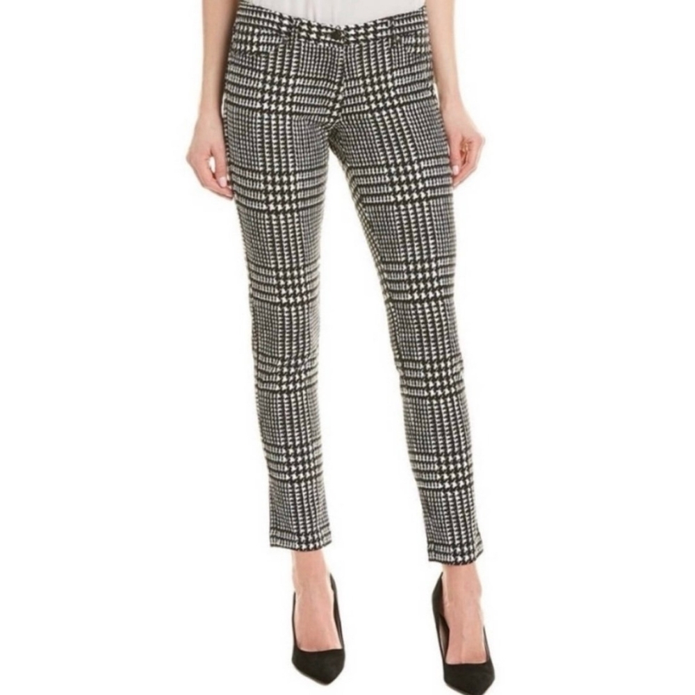 J.Mclaughlin Houndstooth Black Brown Size 10 Knit Stretch Women's Legging Pants